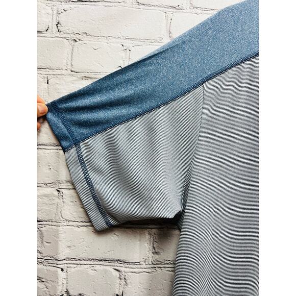 Columbia Mens Sportswear Polo Golf Shirt Blue Striped Size XL 100% Polyester - Picture 5 of 10